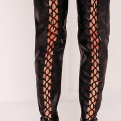 Missguided Lace Up Boots, Size 6