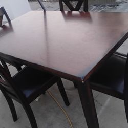 Dining Table, Sturdy But Has Scratches (check The Pictures)