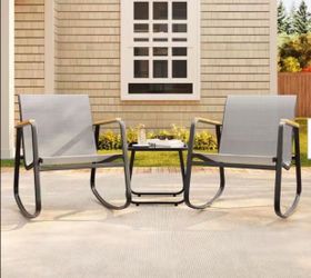 Three-piece patio rocking chairs outdoor rocking patio chairs brand new inside the box 🆕🚎🚛