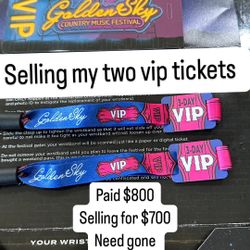 2 VIP Goldensky Passes For All 3 Days 