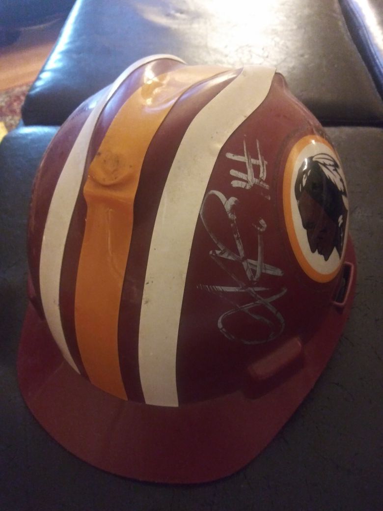 Redskins Hard Hat Helmet Autographed