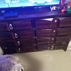 Large Dresser with Mirror Attachment 