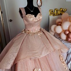 Quinceñera Dress Blush Pink Dress Size 8