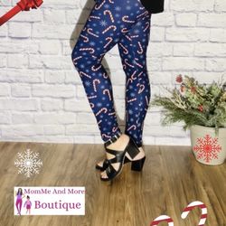 NEW Womens Christmas Leggings Soft As Lularoe OS/TC