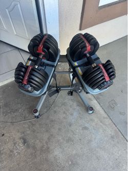 Bowflex adjustable weights 5-52.5lbs plus stand