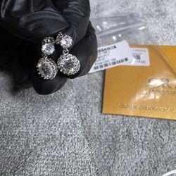 SS925 2ct Moissanite Diamonds Dangling Earrings