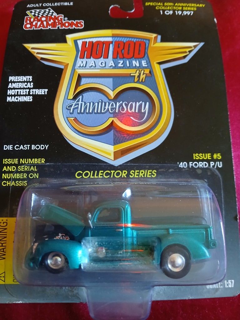Racing Champions Hot Rod Magazine 50th Anniversary Diecast Model Of A 1940 Ford