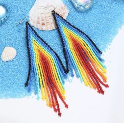 🔥Rainbow Beaded Earrings🌈 NEW!! P