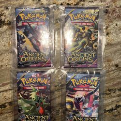 XY Ancient Origins - Factory Sealed 4x Booster Pack Art Set