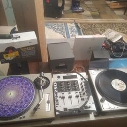 Pair of Technics SL1200 MK2s 