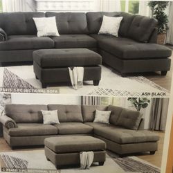 3- Pc Sectional Sofa w/2 Accent Pillows