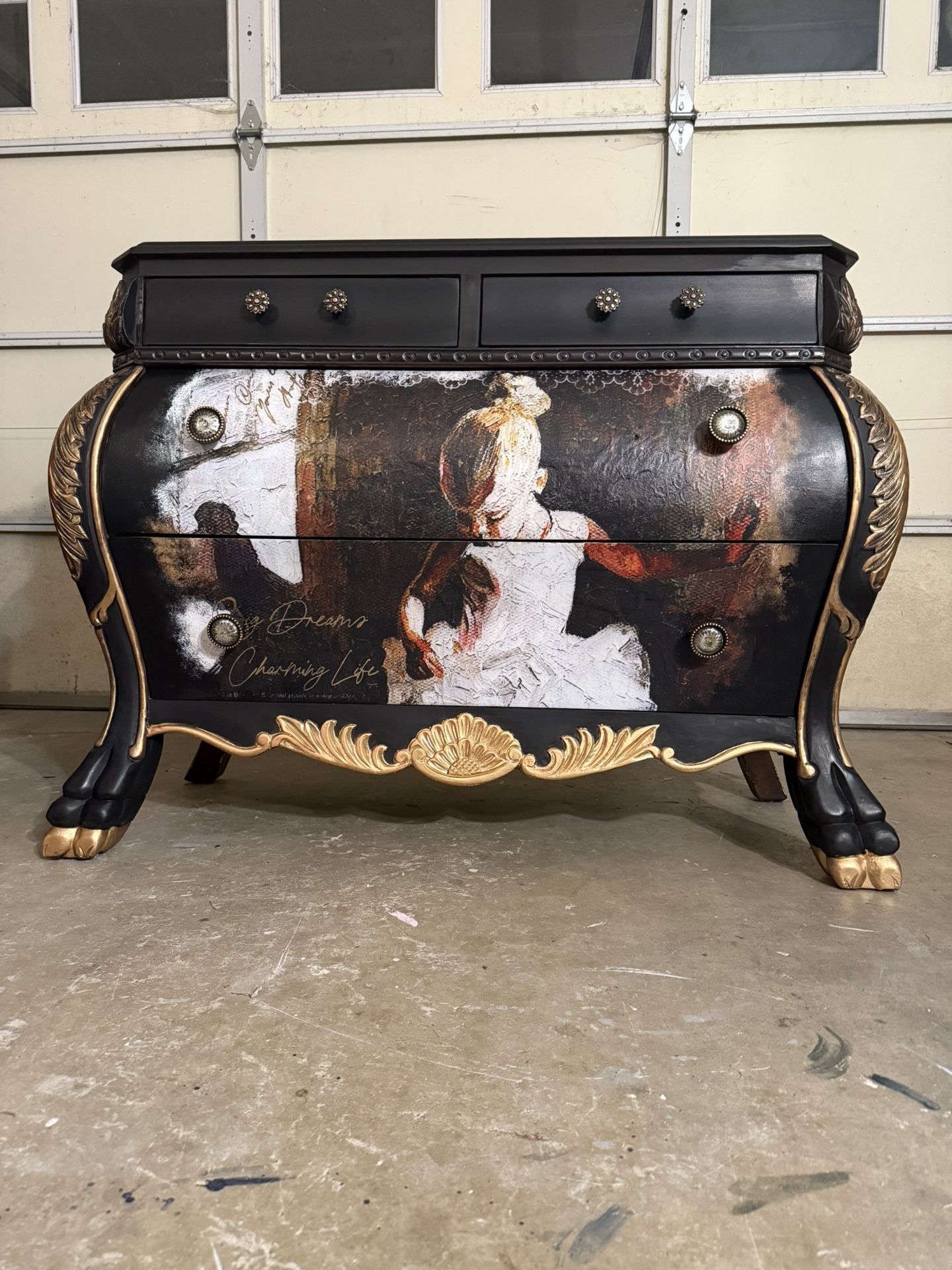 Antique Bombe Dresser