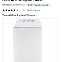 Midea 3.9 cu. ft. Top Load Washer
