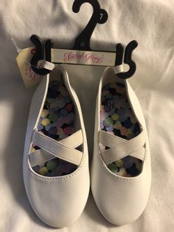 New Faded Glory white strap toddler shoes size 7