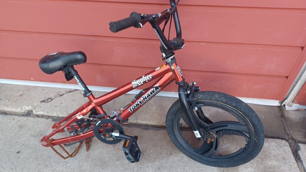 18" Tony Hawk, Sypher, Huck Jam Series Bicycle For Parts Or Repair