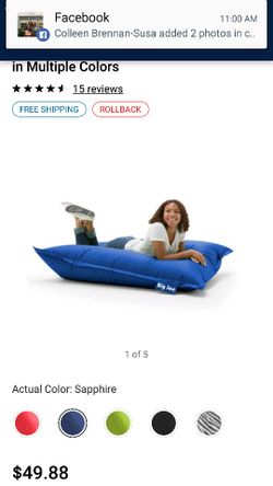 Brand new big Joe blue bean bag chair