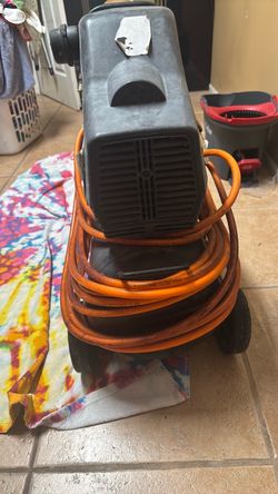 Portable Air Compressor with Hose with Husky Air Impact Wrench