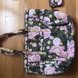 Vera Bradley XL Travel Bag With Wallet/ Wristlet