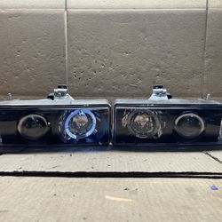 #OH54 98-04 Chevy S10 Blazer Halo LED Halogen Headlight Pair 