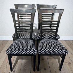 Black Dining Chair Set 