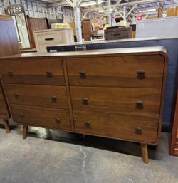 MCM Style Walnut Dresser Mid Century Modern