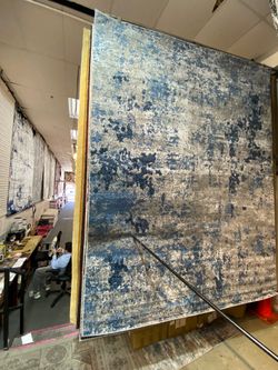 8x10 Area Rugs carpet Rugs Abstract design thick colors blue gray