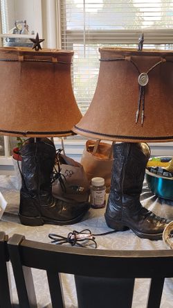 Western Cowboy Boot lamps