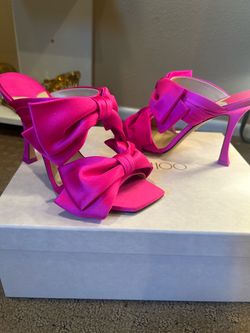 Jimmy choo hot pink bow heels size 36
