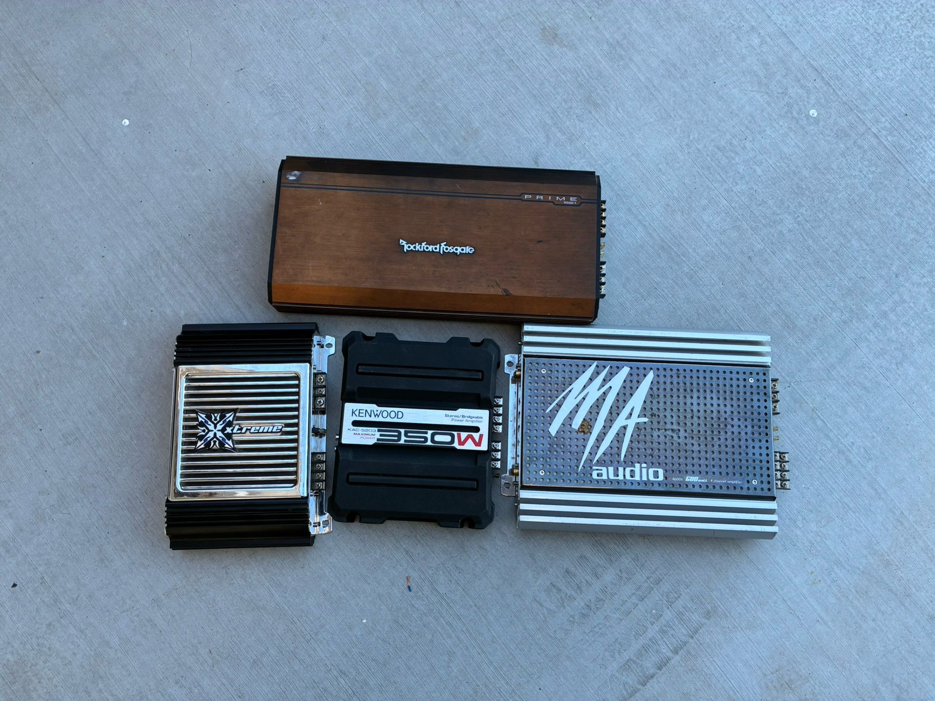 500w Rockford Mono block Kenwood 2 Channel