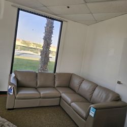 Italian Leather Sectional Sofa 