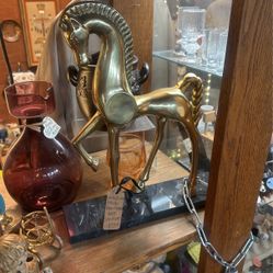 Vintage Brass Etruscan Statue 