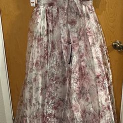 City Studios A-Line Pleated Strapless Floral-Print Gown- size 11/12 - fits like a size 6 pant.