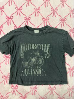 motorcycle distressed top
