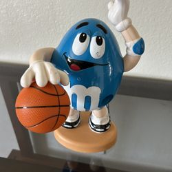 Vintage 1990's Blue M&M Candy Dispenser Basketball Collection Retro Limted Ed.