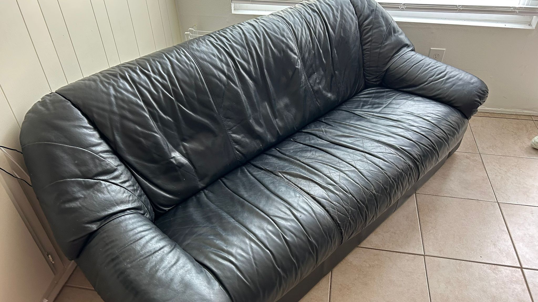 Black Leather Sofa