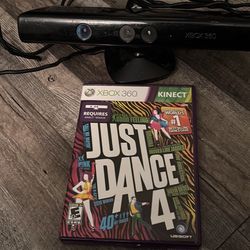 Xbox 360 Kinect Sensor Camera Wuth Just Dance 4