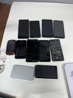 Lot of 9 Cell Phones Mixed Untested Parts Repair