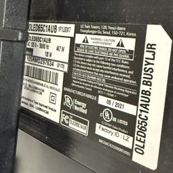 65 in LG OLED C1 tv and Vizio Soundbar 