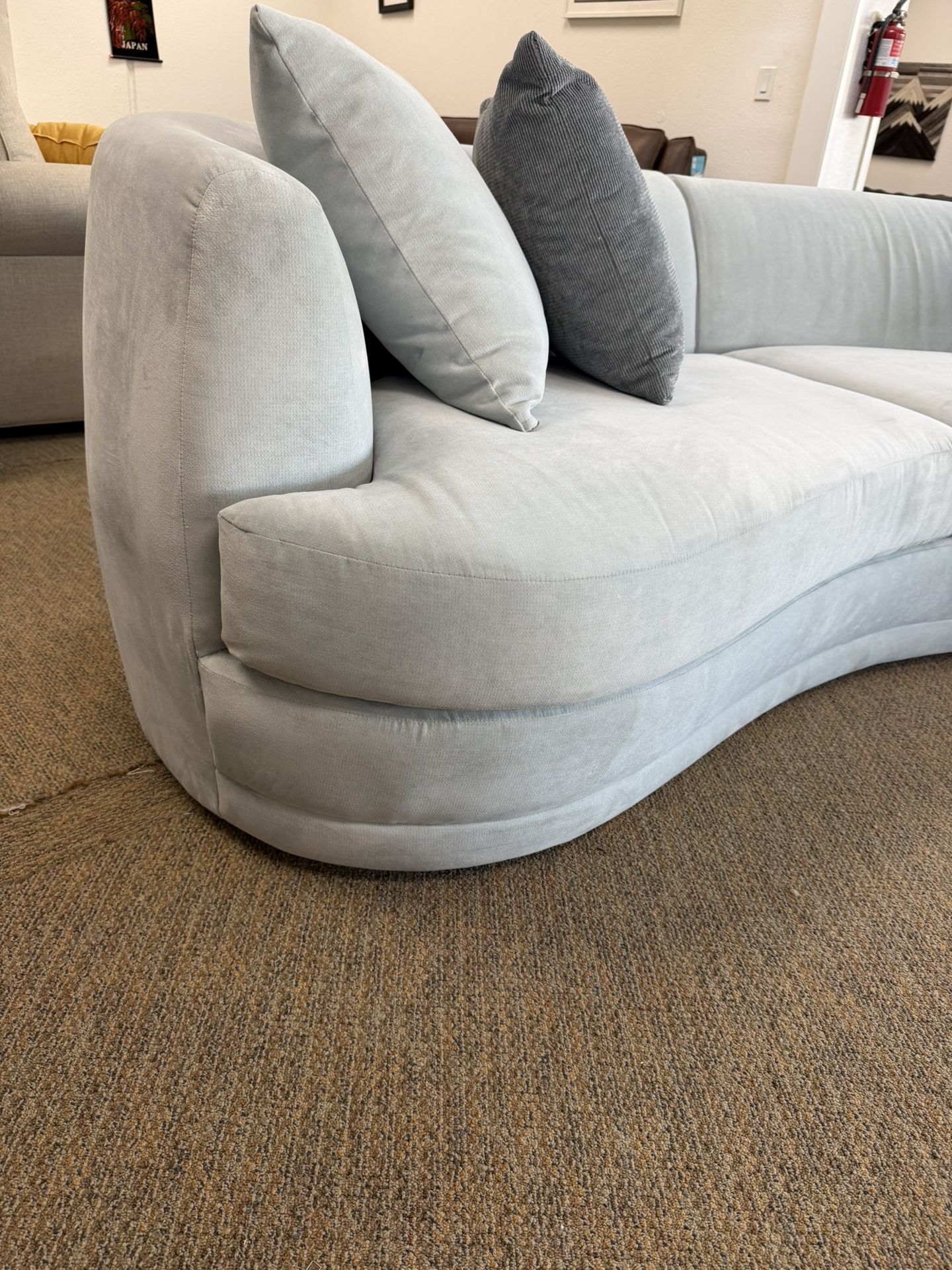 Carved Fabric Sofa-zero down Payment 