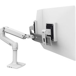 Ergotron – LX Dual Direct Monitor Arm, VESA Desk Mount – for 2 Monitors Up to 25 Inches, 2 to 11 lbs Each – White