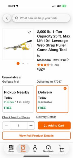 Maasdam Pow'R Pull Web Strap Come Along Tool