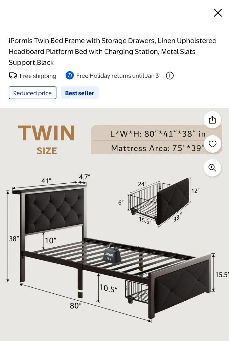 Twin Size Bed Frame