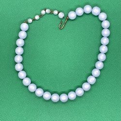 Vintage Moonglow Powder Blue Necklace 