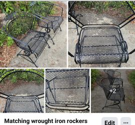Wrought iron matching rockers