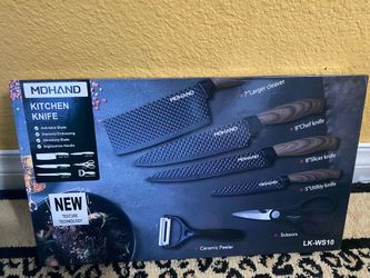 MDHAND 6 piece kitchen knife set