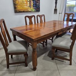 Rustic Dining Table With 6 Chairs 
