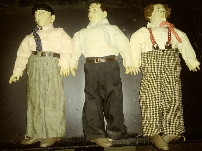 VINTAGE THREE STOOGES DOLLS MOE LARRY CURLY for Sale in
