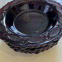 Avon Red Cape Cod Ruby Red Bowls
