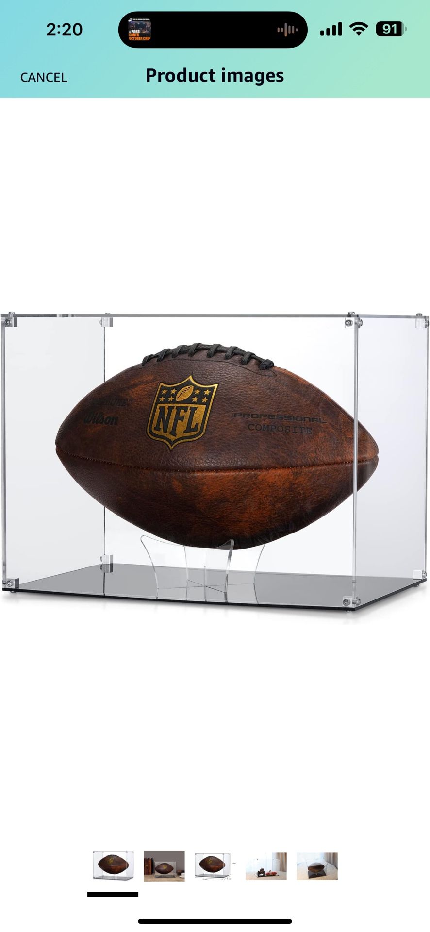 Acrylic Football Case