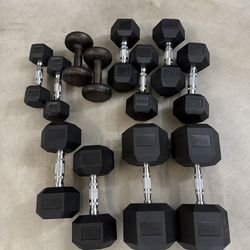 270 LBs of Quality Dumbbells 10-35 pairs